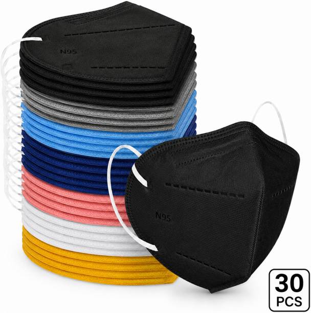 The Divine Exports N95 Face Mask for Dust, Pollution & Daily Protection N95 Mask Multicolor Reusable, Washable