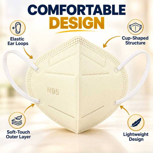 tick mark N95 Protective Face Mask for Adults, Respirator Safety Mask or Dust Protection, Pollution Protection, Outdoor Activities and Everyday Use Washable, Reusable, Water Resistant