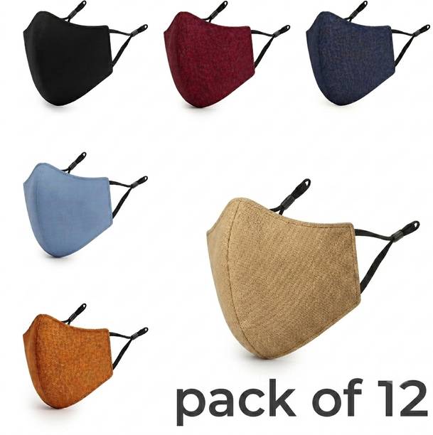 Vaghani 3Layer Anti Pollution Export Quality Mask 3 Layer Anti Pollution Mask 6 Pcs Super Breathable Primium Cotton Mask Reusable, Washable Cloth Mask With Melt Blown Fabric Layer