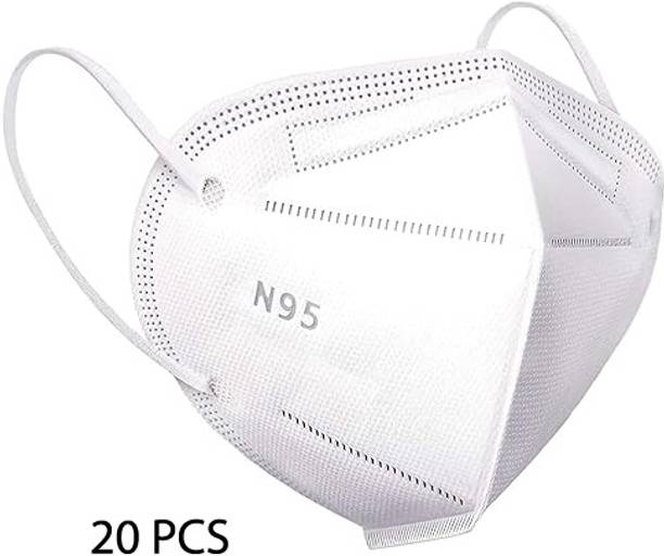 Vaghani N95/KN95 Reusable 5 Layer mask for Men ,Women(White, Free Size, 5-Pcs) Reusable, Washable Surgical Mask With Melt Blown Fabric Layer