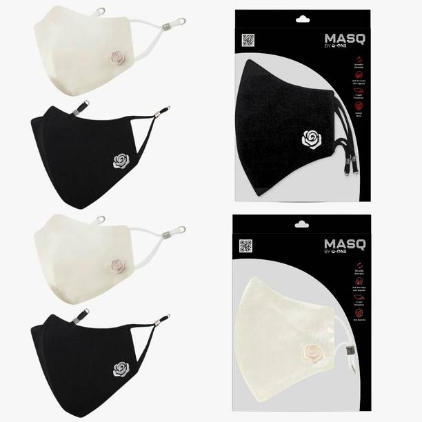 MASQ Black & White Combo Washable Cloth Mask