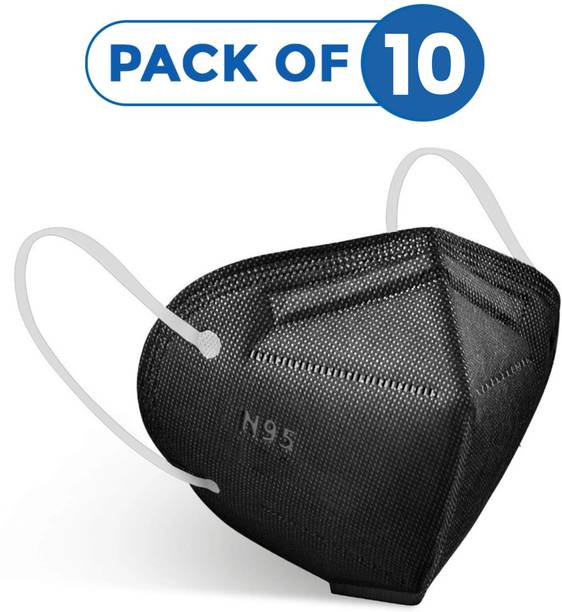 C-Cure N95 Ear Loop Face Mask | 5 Layer Unisex Design | Anti Pollution Respiratory Mask Adjustable Nose Pin | Advance Filter Layer Reusable