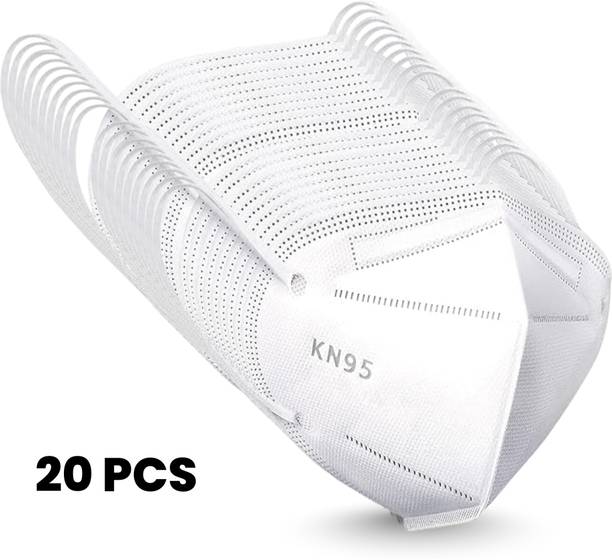 hysavio 20PC-White KN95 Mask Disposable 5 Layer Filter Protection Mask For Office, Travel, Outdoor And Medical Use Reusable, Washable, Water Resistant Surgical Mask With Melt Blown Fabric Layer