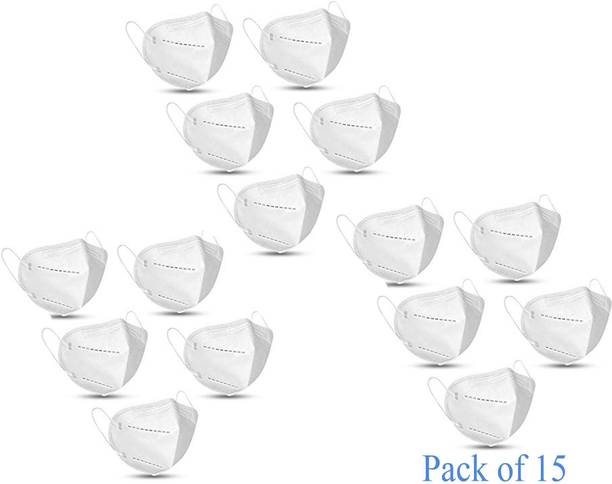 7SHIELD 5 Layer Reusable & Washable Anti-Pollution, Anti- Viral Face mask (BFE >= 99%) CE, ISO, BIS, DRDO, SITRA Certified Face Mask Respirator for Men , Women , Kids WSX -44++ Water Resistant, Reusable, Washable 5 Layer Protection N95 Reusable Face Mask with inbuilt aluminum nose pin for medical use (White, Free Size, 15 Pieces) Men & Woman Regular Use Reusable, Water Resistant Cloth Mask With Melt Blown Fabric Layer