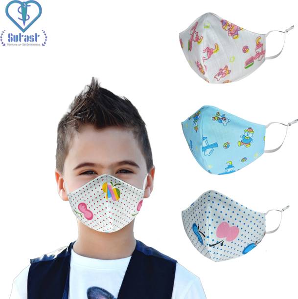 SUBHUSHA SUPER SAFETY 3 Layer cartoon print kids mask combo pack Reusable Washable Breathable Skin Friendly Soft Cotton Fabric Face Mask with Adjustable Ear loops for Boys Girls Children Babies (Anti Pollution Mask , Anti Viral Mask , Anti Bacterial Mask ) (School Mask , Outdoor Mask , Kids Party Mask) (Child Mask , Kids Mask 3 years, Kids Mask 4 years , kids Mask 5 years , kids mask 6 years , kids mask 7 years , kids mask 8 years , kids mask 9 years , kids mask 10 years up to 14 yrs ) C-2 Catroon Print Cloth mask Cloth Mask