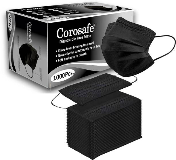 Corosafe Mask With Nose Clip 3 Layer Face Mask Surgical Mask With Melt Blown Fabric Layer