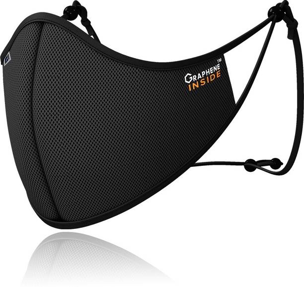 G1 WONDERS Anti Viral Graphene Silver Nano Technology Anti Pollution Reusable 50 Washable Cotton Mask ST77BLKM