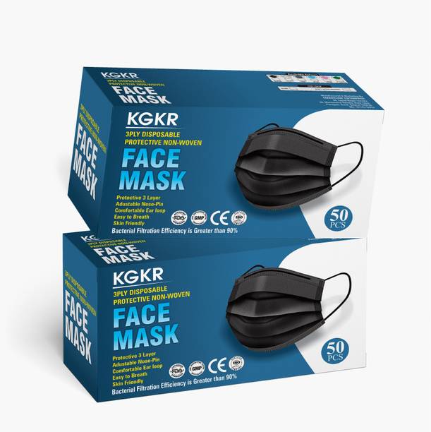 KGKR Surgical Mask With Melt Blown Fabric Layer For Mens , Womens ,Kids Surgical Mask With Melt Blown Fabric Layer For Mens , Womens ,Kids Reusable, Water Resistant, Non-Washable Surgical Mask With Melt Blown Fabric Layer