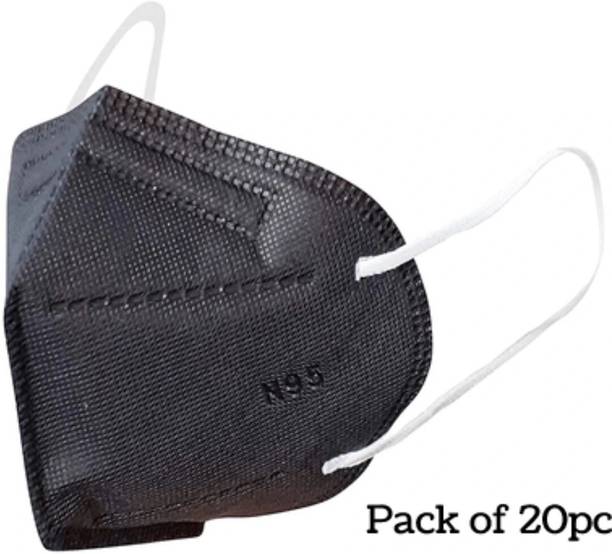 7SHIELD Face Mask BIS Certified Mask FFP2 S New Mask Men mask respirator GV601 5-Ply Black N-95 Reusable, Washable, Water Resistant