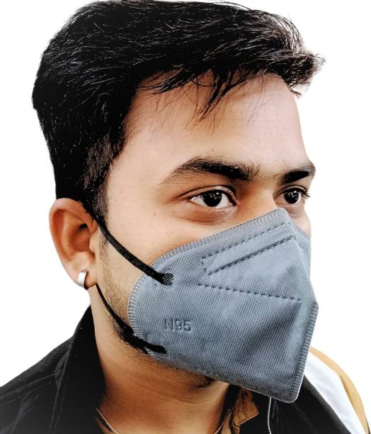 7SHIELD Grey N95 Medical Mask High-Performance Healthcare and Personal Use For Medical,Industrial,Travel 5-Ply Grey N-95 Washable, Reusable, Water Resistant