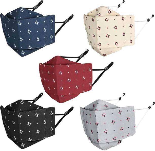 KGKR Cloth Mask Reusable, Washable, Water Resistant Cloth Mask With Melt Blown Fabric Layer