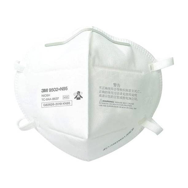 3M 9502+ N95 Mask with Headloop | Anti-Pollution, Virus & Dust Protection Reusable, Non-Washable