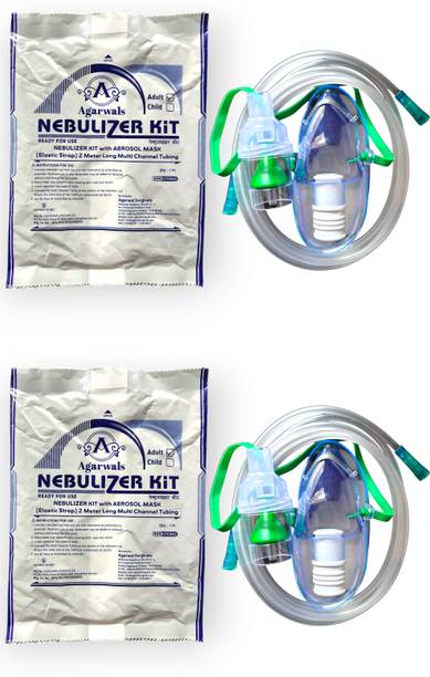 Agarwals Agarwals Nebulizer Mask with Air Tube and Medicine Chamber (Adult Kit)(2 PCS) Nebulizer Mask with Air Tube and Medicine Chamber (Adult Kit)(2 PCS) Reusable