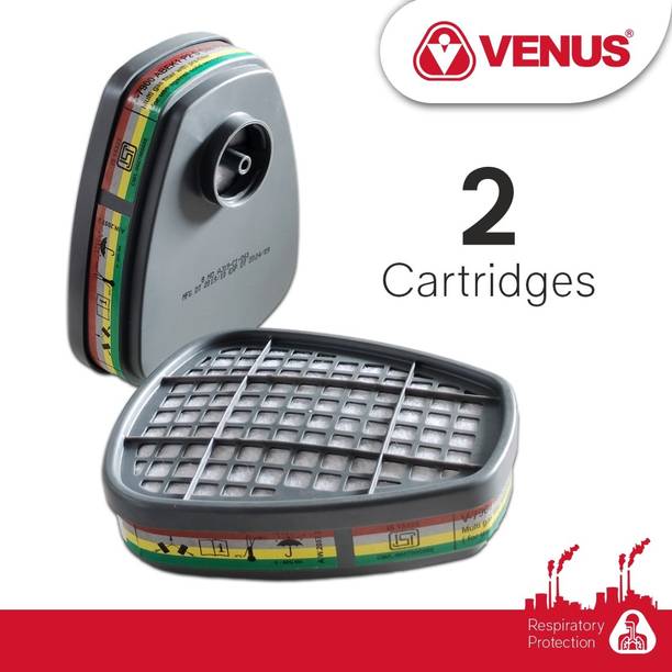 Venus V-7900 ABEK1 Multigas Reusable Filter Catriges Chemical Handling. Organic Vapour Acid Gas Cartridge Set of 2 Pcs.