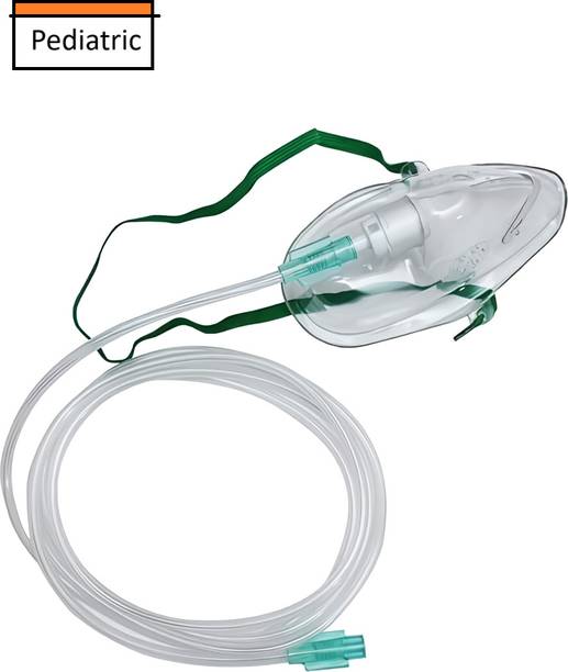 OTICA Compatible with All Oxygen Cylinders Hygienic, Comfortable & Adjustable Universal Fit Pediatric Oxygen Mask Washable & Reusable Oxygen Therapy Mask Surgical Mask