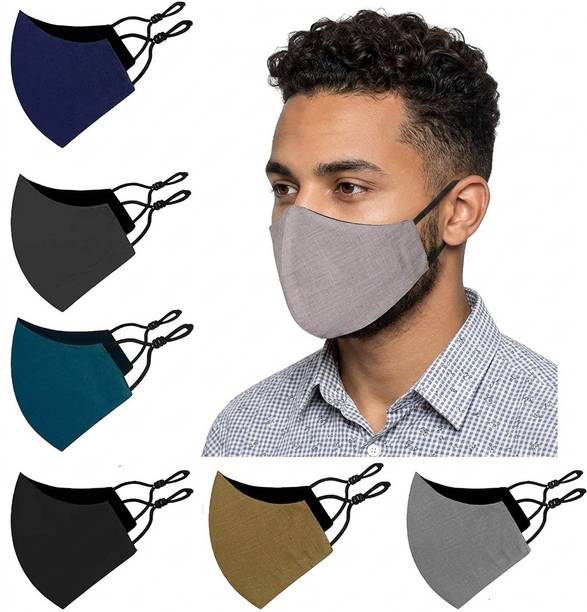Vaghani 4 Layer Anti Pollution Primium Quality Mask 3 Layer Anti Pollution Mask 6 Pcs Super Breathable Cloth Cotton Mask Reusable, Washable Cloth Mask With Melt Blown Fabric Layer