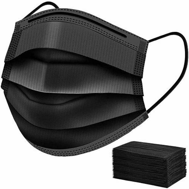STYLERA 3 Ply Surgical Mask (25 Piece) ( Black ) Surgical Mask With Melt Blown Fabric Layer