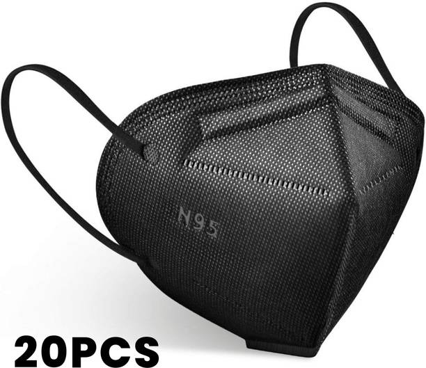 hysavio Black N95 Respirator Face Mask High Filtration Medical Mask for Industrial, Construction & Factory Use Washable, Reusable, Water Resistant
