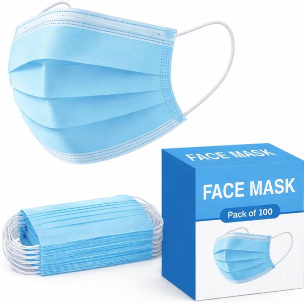 KAPGGRILA 3-Layer Ultrasonically Sealed Face Mask with Nose Pin and Earloop Surgical Mask