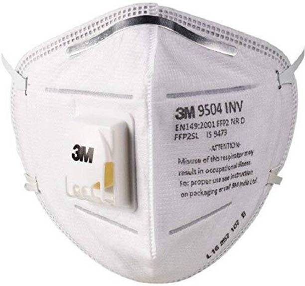 3M Respirator Face Mask Pollution 9504 Inv Respirator Mask Reusable, Non-Washable