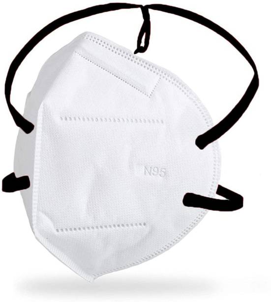 C-Cure N95 Mask with Adjustable Headloop for Men & Women |5-Layer Protection Non-Woven Protective Face Mask Non-Washable