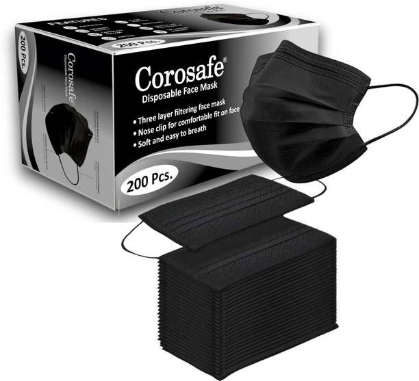 Corosafe Mask With Nose Clip 3 Layer Face Mask Surgical Mask With Melt Blown Fabric Layer