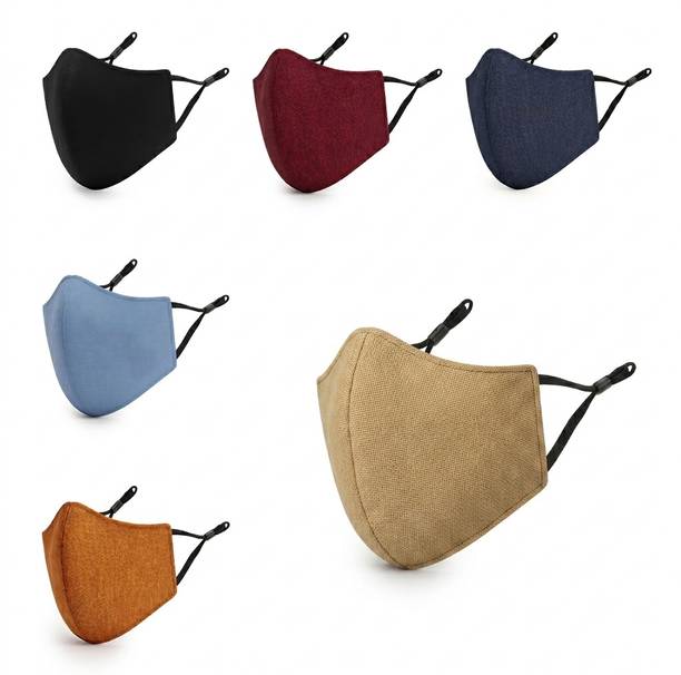 Vaghani 4 Layer Anti Pollution Export Quality Mask 3 Layer Anti Pollution Mask 6 Pcs Super Breathable Primium Cotton Mask Reusable, Washable Cloth Mask With Melt Blown Fabric Layer