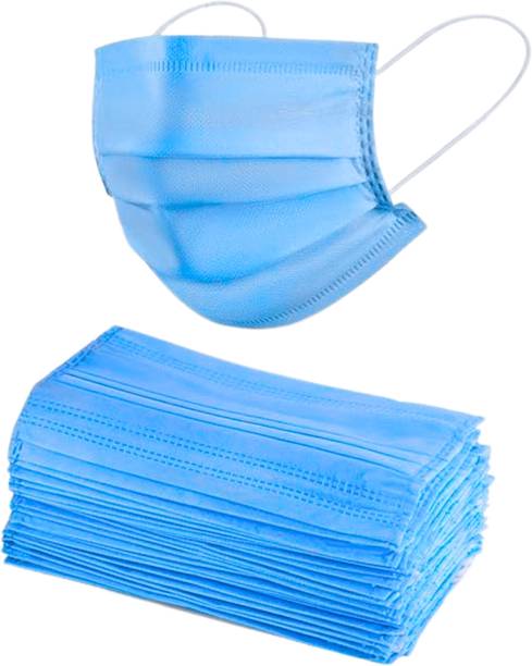 MDSS MDSS 3-Ply Disposable Face Mask – 75 PACK Disposable Face Mask | 3-Ply Surgical Face Mask | Blue | Free Size | Pack of 75 Non-Washable Surgical Mask With Melt Blown Fabric Layer