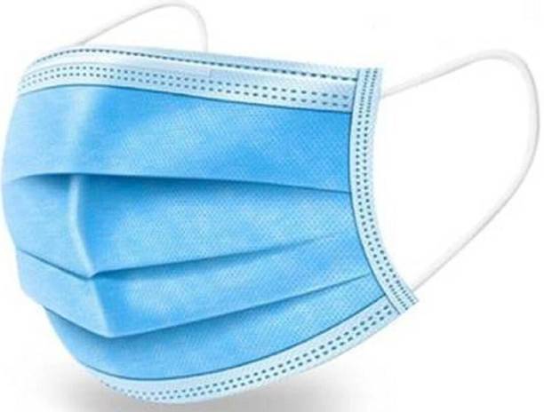 Bos Medicare Surgical Blue Mask 3Ply 50 Disposable 3 Ply Surgical Face Mask with Nose Pin – Blue (Pack of 50) Non-Washable Surgical Mask With Melt Blown Fabric Layer