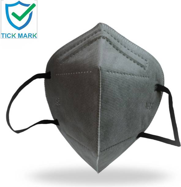 tick mark Grey N95 Medical Mask High-Performance Healthcare and Personal Use For Medical,Industrial,Travel 5-Ply Grey N-95 Reusable, Washable, Water Resistant