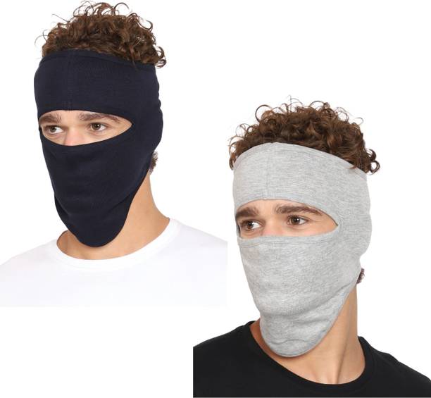 गजराज नीला, ग्रे बाइक फेस मास्क पुरुष और महिला के लिए