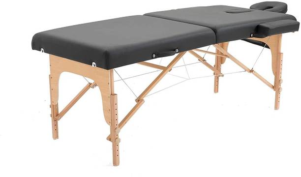 R A Products Healthtech 2 section Foldable & Portable Wooden massage Bed massage Table with Carry Case for Beauty Salon, Spa, home(Elite Model | portable massage bed |foldable massage bed | portable massage table | foldable massage table. Spa Massage Bed