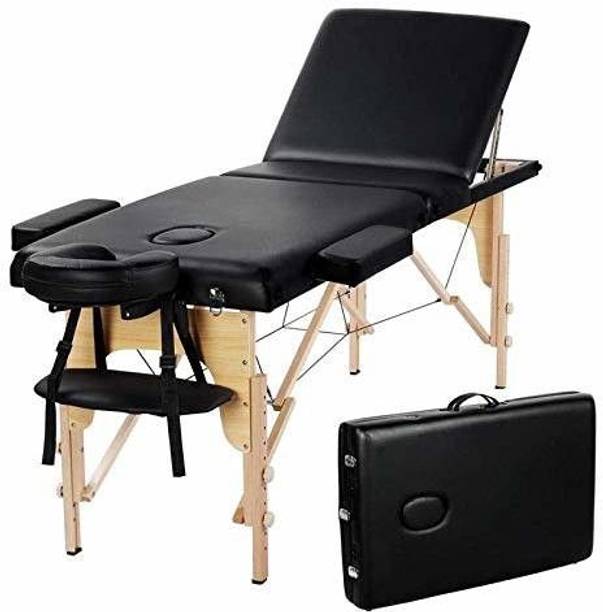 Tattoo gizmo 3 section Foldable & Portable Tattoo/Table with Carry Case for Beauty Salon, Spa (70cm, Wooden) Spa Massage Bed