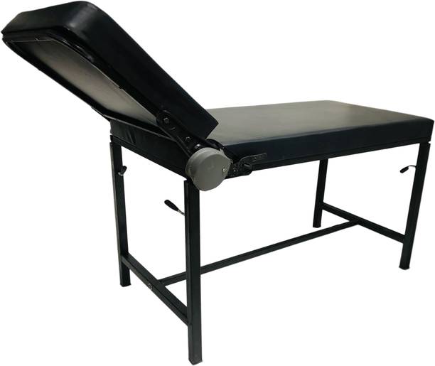 P P CHAIR Massage Facial Beauty Parlor Bed of Iron Frame, with Push Back System(Black) Thermal Massage Bed