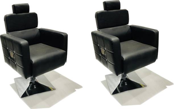 SOMRAJ Massage Beauty Parlour/Salon/Barber/Cutting/Makeup/Makeover Chair (Black) 2 PC Massage Chair