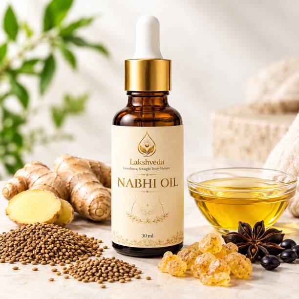 Lakshveda Digestion & Detox Nabhi Oil | Ayurvedic Navel Oil for Bloating, Gas & Acidity