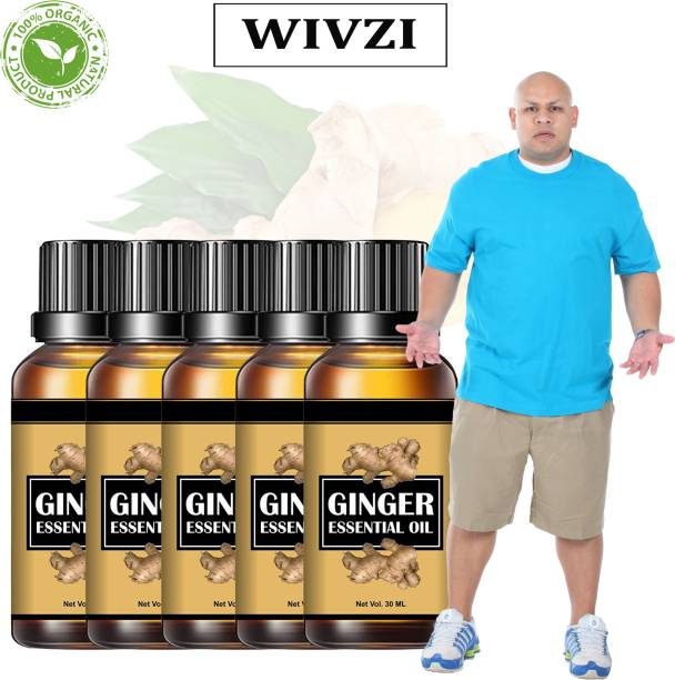 WIVZI Belly Drainage Ginger Essential Oil Plant Aroma Oil, Slimming Tummy Ginger Oil