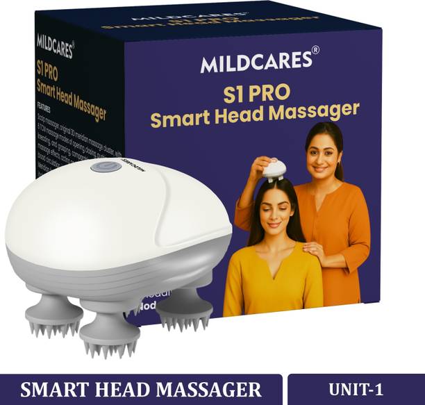 माइल्डकेयर्स Rechargeable Smart Head Massager | 4 Rotating Nodes for Stress Relief Nodes for Hair Growth Relaxation, Stress Relief Electric Head Massager Automatic मसाज़र
