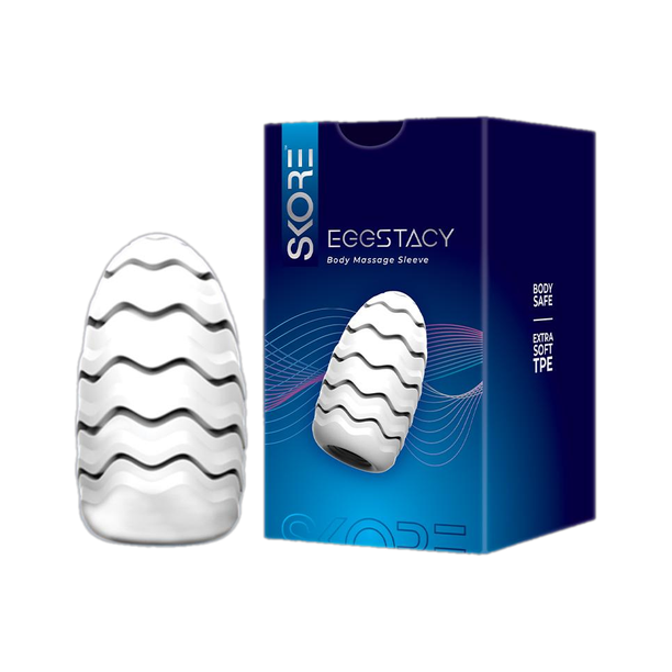 SKORE Eggstacy Personal Massager Sleeve For Him | Soft & Strechy | Waterproof Massager