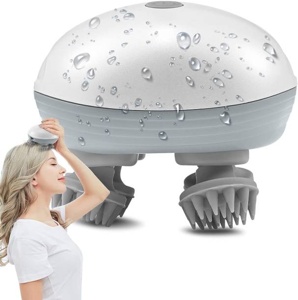 ज़ोविलस्टोर Electric Scalp Massager, 3 Modes Head Massager Scalp Hair Growth Portable Waterproof Pet Massager for Dogs and Cats with 4 Massage Heads Deep Clean मसाज़र