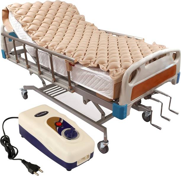 Ozocheck for Bedridden Patients, Men & Women Anti Decubitus Air Bubble Mattress with Pump- Supports unto 180Kg (Beige) Massager