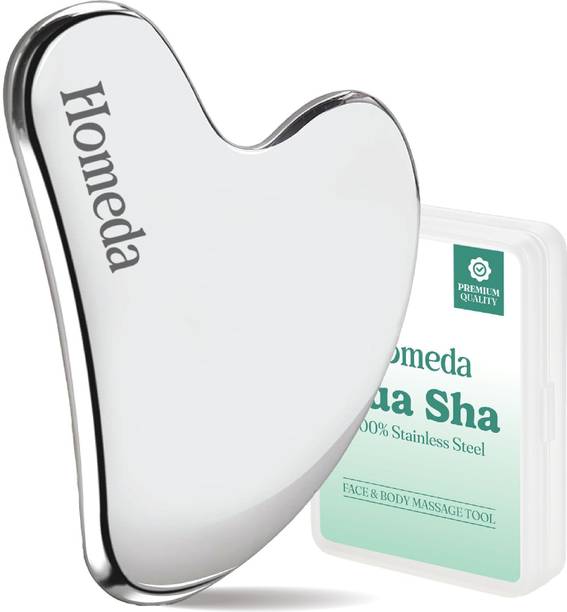 Homeda Gua Sha Face Massager, Guasha Steel for Face Massage Tool, Gua Sha Stone, Gu Sha Skin Stainless Steel - Body Skin Massage machine tools, Acupunture Facial Massager