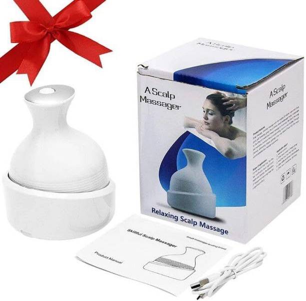 Zovilstore Head Meridians Massager Stress Relief Portable Scalp Massager Electric Scalp Massage USB Scalp Massager with 76 Massage Spots 4 Modes Massager