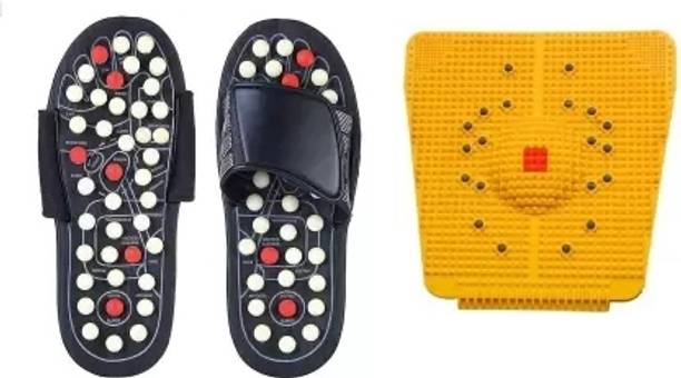 AcuHealth Acupressure kit Yoga Paduka / accupressure slipper & accupressure mat / plate Massager