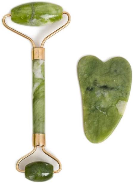 Glowsync Natural1 Natural jade roller with gua sha facial roller and massager Massager