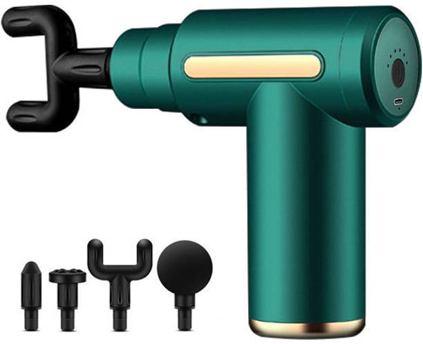 Zovilstore Mini Handheld Muscle Massager Cordless Deep Tissue Massage Gun 6 Speeds 4 Heads Type-C Charging Travel Gift Massager