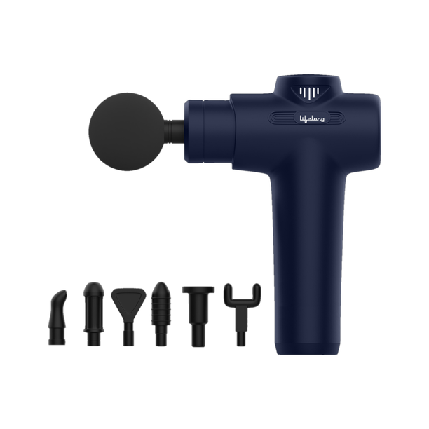 Lifelong LLGM117 Gun with 7 heads | 6 intensity speed levels Massager