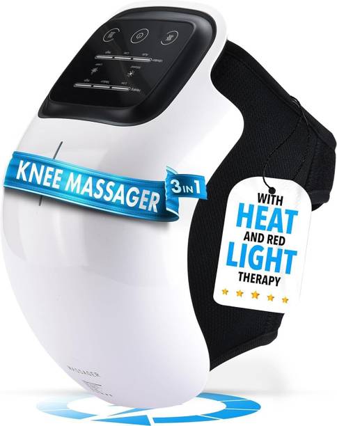 sellastic Knee Massager with Heat and Vibration, Red Light Heat Therapy, LED Touch Screen, Physiotherapy Massage for Swelling Stiff Joints, Ligament and Muscles Injuries Massager