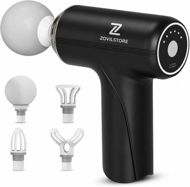 Zovilstore High-Power Massage Gun for Pain Relief, 4 Massage Heads, 6 Speed Levels, Type-C Charging, Portable Electric Massager for Neck, Back & Full Body Massager