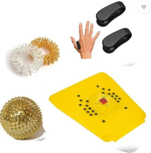 Ronofic Acupressure Mat With 2 U Shape Clip, 2 Sujok Ring, Magnetic Ball For Sugar, Blood Control, Pain Relief, Headache Relief Massager
